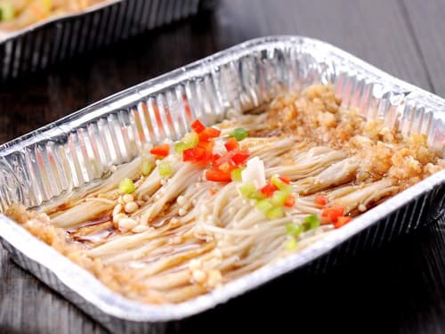 水磨沟锡纸烤金针菇